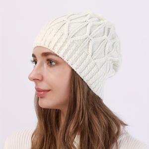 남녀공용 땋은 겨울 비니 모자, 스타일리스트 귀 보호 야외 니트 모자
