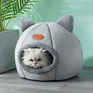 1pc 펫 베드 따뜻한 고양이 동굴 둥지 키티 모양 고양이 집 부드러운 편안한 고양이 침대