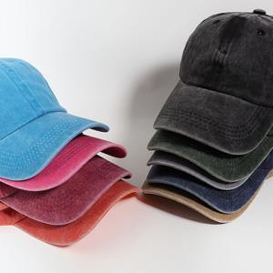 빈티지 워싱 면 야구 모자 남성 여성 데님 솔리드 야구 모자 네 시즌 패션 스냅백 모자, 선물로 이상적인 선택