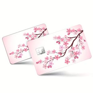 2pcs 벚꽃 패턴 신용카드 은행 카드 스티커