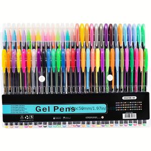 성인 색칠책 아동 낙서 스크랩북 그리기 쓰기 스케치 하이라이터 펜을 위한 60가지 독특한 색상의 젤 펜 세트 컬러드 펜 파인 포인트 아트 마커 펜