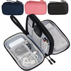 간단한 단색 여행 가방, 캐주얼 및 경량 지퍼 케이블 주최자 가방, 휴대용 보관 가방
