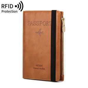 미니멀리스트 여행 여권 커버, 단색 신용 카드 홀더, 휴대용 빈티지 디자인 케이스