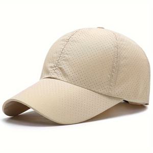 1개의 단색 야구 모자, 통기성 있는 선크림 썬쉐이드 모자, 유행하는 빠른 건조 피크 모자