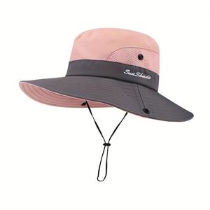 와이드 브림 선 프로텍션 통기성 버킷 모자, 선스크린 등산용 관리 모자