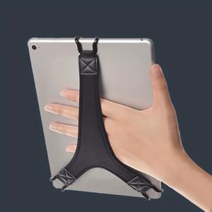 아이패드 태블릿을 한 손으로 편리하게 사용할 수 있는 고정 벨트로 안전하게 고정되는 삼각형 고정 벨트 탄성 방지 받침대