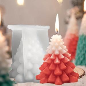 크리스마스 3D 크리스마스 트리 시더 캔들 금형 아로마 향초 비누 실리콘 금형