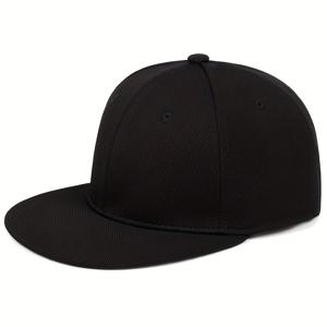 남성을 위한 클래식한 단색 스냅백 모자, 스포츠용 통기성이 좋은 야외용 플랫 브림 베이스볼 모자