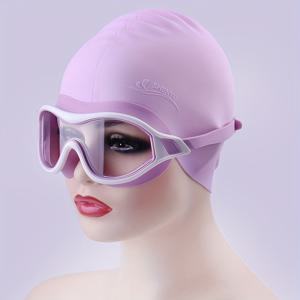 1개 수영 세트 - UV 방수 안개 방지 수영복 조절 가능한 수영 고글 스포츠 안경, 신축성 있는 누수 방지 수영 모자 코 클립 귀마개