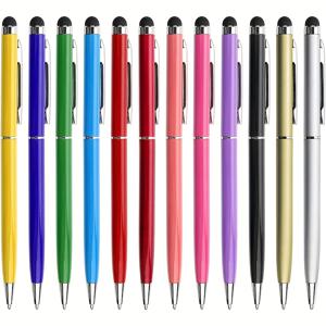 Innhom 스토어 방문 - 터치 스크린용 12 팩 스타일러스 펜, 아이패드와 호환되는 태블릿용 블랙 잉크 볼펜 - 2 In 1 스타일러스 펜
