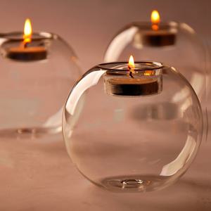 1pc 촛대, 투명한 유리 공 촛대, 촛불 저녁 식사 사진 소품, 결혼 기념일 생일 장식, 테이블 거실 홈 장식, 발렌타인 데이 새해 크리스마스 장식