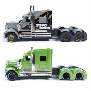 어린이를 위한 선물로 국제 론스타 컨테이너 트레일러 트럭 모형 장난감 운송 차량 시뮬레이션 합금 트레일러 카 모형