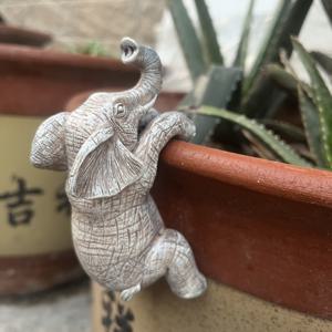 코끼리를 좋아하는 사람들을 위한 선물, 집 발코니 정원을 위한 동물 장식 조각, 꽃병 장식을 위한 코끼리 모양의 꽃병 1개