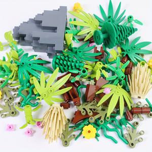 100개의 식물 건물 블록 장난감, 호환되는 도시 산과 숲 대나무 나무, 물과 풀 DIY 조립 장난감, 생일 선물, 클래식 브릭 부품