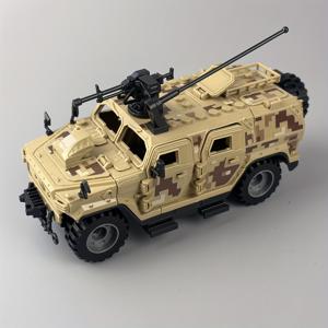 군용 차량 조립 장난감, 교육용 건물 블록 장난감 140개