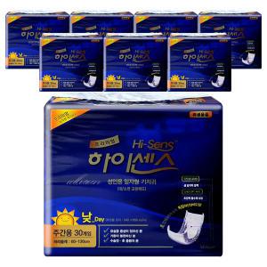 하이센스 일자형 소변용 패드 30매x8팩(240매)-1박스 / 성인용기저귀 환자용기저귀