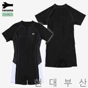 [레노마수영복] (GS20881 KW) 여아동  아쿠아핏  하프집업 반소매 실내수영복