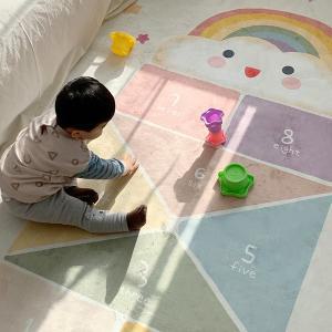 [한스갤러리] 아이방 러그 사방치기 유아 아동 키즈 놀이방 거실 매트 러그 카페트