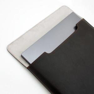 [삼성]슬림핏 가죽 노트북 파우치 15.6인치 고급가방 가죽 스웨이드 블랙