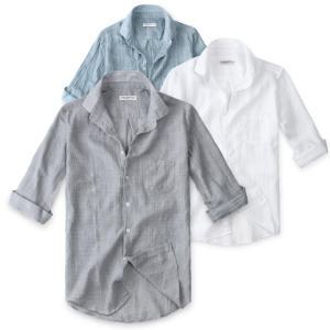 남성 캐주얼 칠부 링클 셔츠 그레이 화이트 블루그린 남방 남자 여름 썸머 주름 와이셔츠