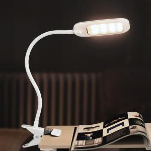플랜룩스 플리코 집게형 LED스탠드 책상 침대 독서등 USB 조명, 백색