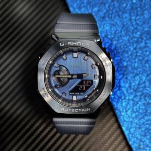 지샥 메탈 지얄오크 블루 디지털 남자 전자 손목시계