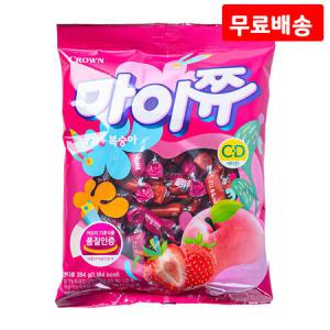 마이쮸 딸기복숭아 284g X 2 대용량 개별포장 카라멜 캔디 간식 과자_MC