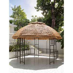 야외 파고라 밀짚 원두막 방갈로 휴양지 옥상 정원
