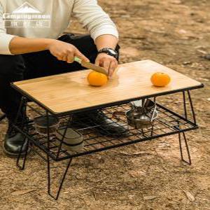 철제 선반 야외 간단한 접이식 피크닉 테이블 COMAN TABLE T-230 캠핑용 나들이