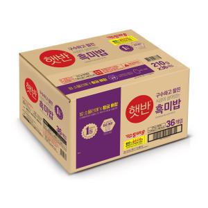[소비기한 임박] 햇반 흑미밥, 210g, 36입, 1개