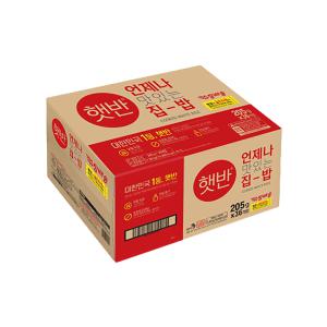 [소비기한 임박] CJ 햇반 백미, 205g, 36개
