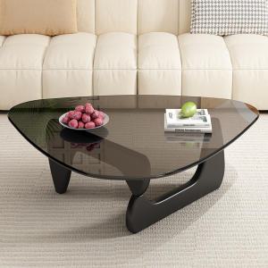 거실 테이블 낮은 좌식 바닥 유리 비정형 투명 탁자