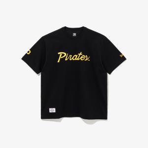 [국내정식매장] 뉴에라 반팔 티셔츠 MLB 피츠버그 파이어리츠 올드 스크립트 블랙