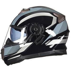 2020 아웃도어 플립업 오토바이 헬멧, 모듈식 듀얼 렌즈, 모토크로스 풀페이스 남성용