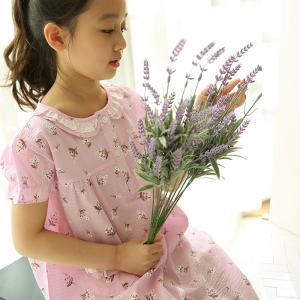 국내생산 여아파자마 홈웨어 면100% 공주드레스 잠옷 여름 어린이원피스 (3~14세)