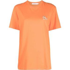 [메종키츠네](당일) 23SS 메종키츠네 칠렉스 폭스 오렌지 코튼 반팔 티셔츠 GU