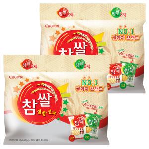 [소비기한 임박] 크라운 참쌀 설병선과(설병2팩+선과2팩), 486g, 2개