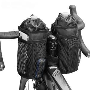자전거 거치대 핸들 바 스템 보온 가방, 메쉬 포켓, 커피 컵 홀더, 사이클링 물병 캐리어