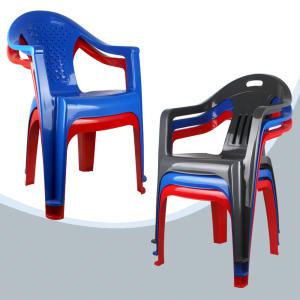 플라스틱 등받이 의자 2개묶음/야외간이의자/포장마차/편의점