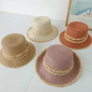 아트박스 옷자락 여자 라탄 밀짚 프린지 바캉스 모자