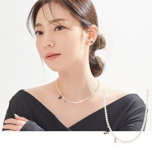 [도로시] 14k 아이레 나비 타투 담수진주 목걸이(3.5mm)