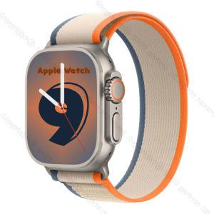 Apple Watch Ultra 2 GPS+Cellular 49mm 티타늄 케이스 그리고 오렌지/베이지 트레일 루프 (M/L) MRF23KH/A