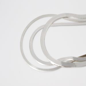 [차차실버] 뱀줄 스네이크 4mm 꾸준한 인기 은목걸이 커플 남자 여자 생일선물 기념일 데일리 심플한