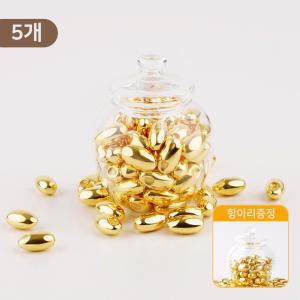 [한국표준금거래소 일산서구점] (5개 세트) 순금 999 이천금쌀 황금 24K 쌀알(유리항아리 증정)