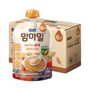 [매일유업]맘마밀 안심이유식 오트밀과 사과프룬 퓨레 100g (6개월) 10팩
