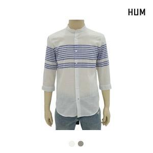 [하프클럽/HUM]남) 40수코튼슬럽 헨리넥 7부 셔츠(FHMMCSS113P)