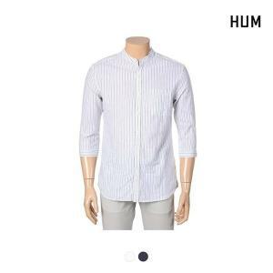 [하프클럽/HUM]남) 헨리넥 핀 스트라이프 7부셔츠(FHNMCSS125M)