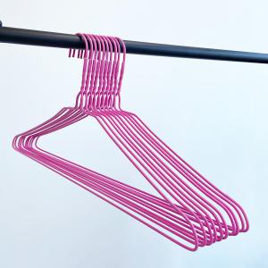 세탁소 기본 꽈배기 옷걸이 40cm 100개 핑크