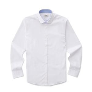 [STCO] 화이트 슬림핏 모달 툭 셔츠