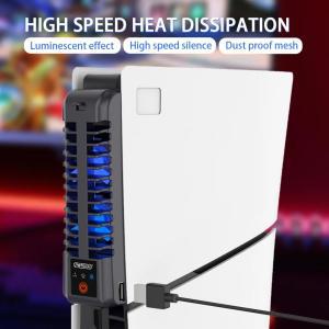 PS5 SLIM 콘솔 선풍기 LED 라이트 디스크 디지털 에디션 효율적인 냉각 시스템 플레이스테이션 5 슬림 쿨러
